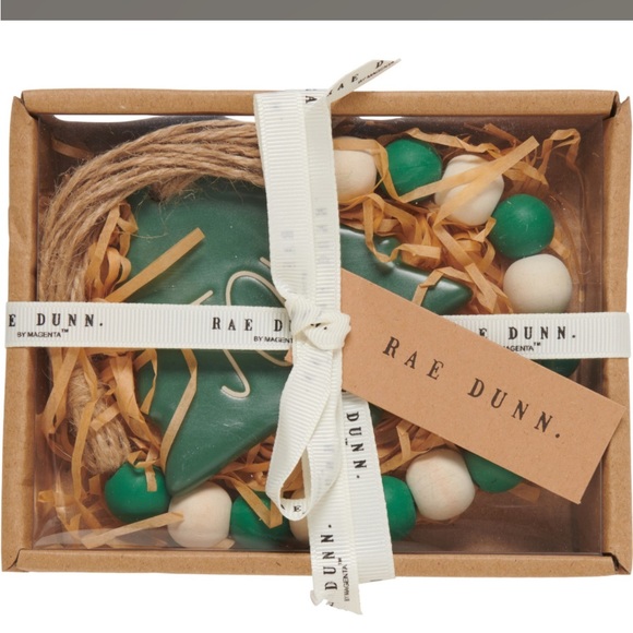 Rae Dunn JOY home beads with ceramic tree ornament charm garland - Picture 7 of 7